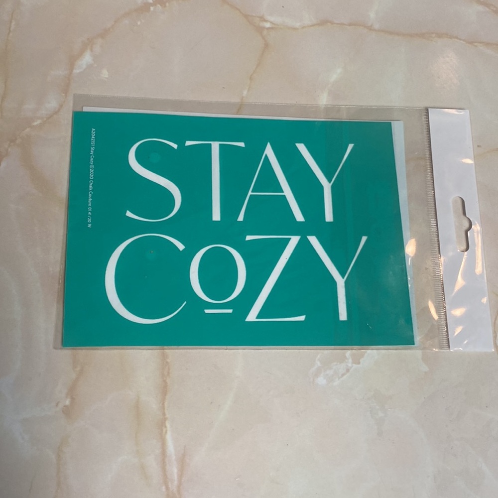 Retired Chalk Couture Stay Cozy Size A Transfer!